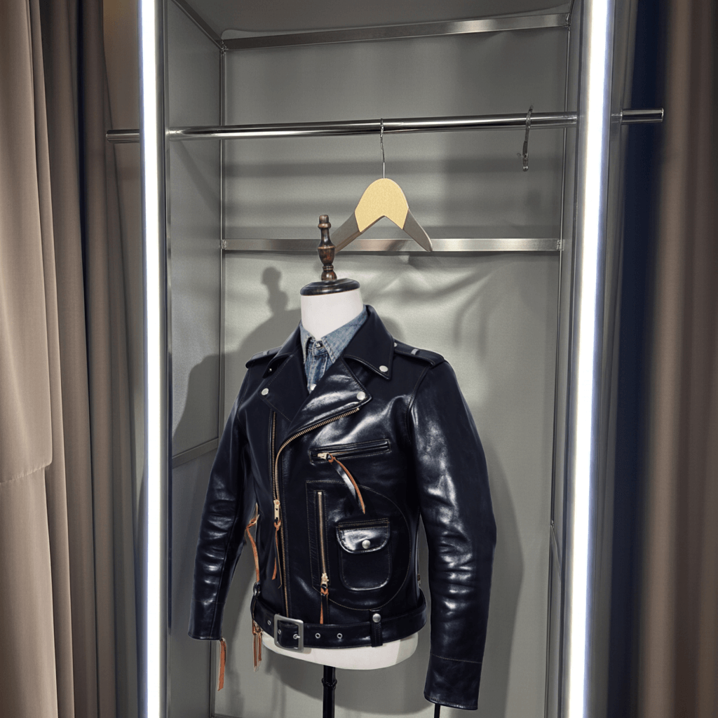 Men's Leather Jacket - L