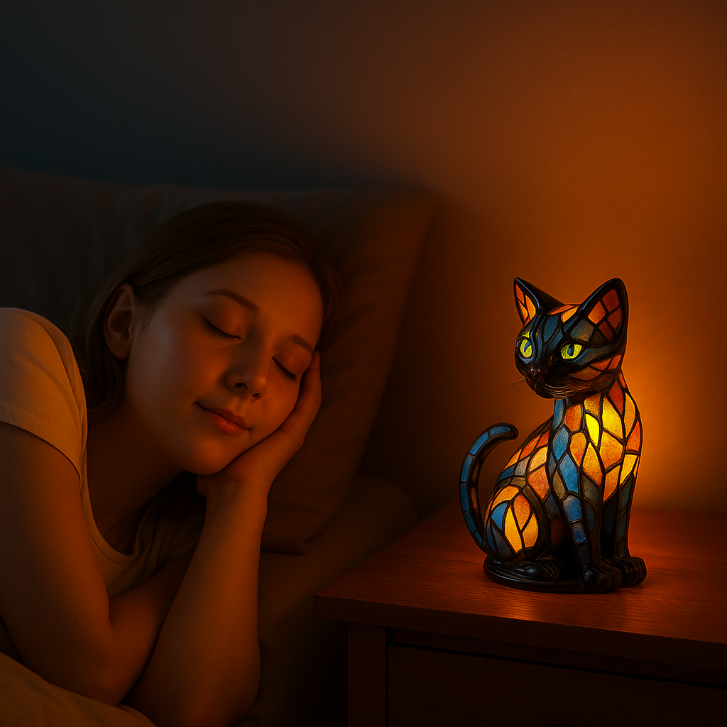 Cat Shape Table Lamp - Color-Changing Home Decor Light