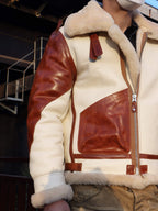Men's Leather Jacket - White