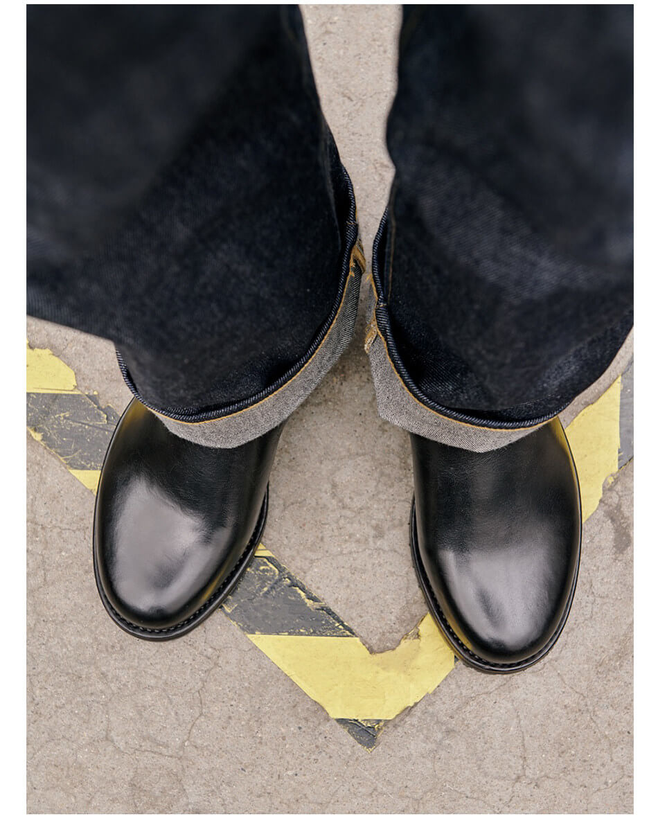 Men's Engineer Boots - Black Teacore Cowhide