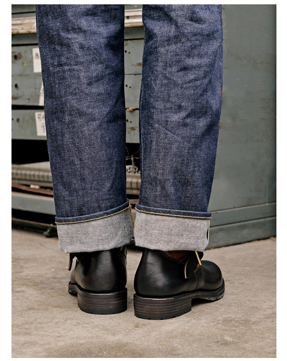 Men's Engineer Boots - Black Teacore Cowhide