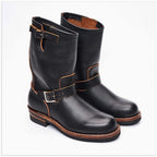 Men's Engineer Boots - Burgundy Cowhide