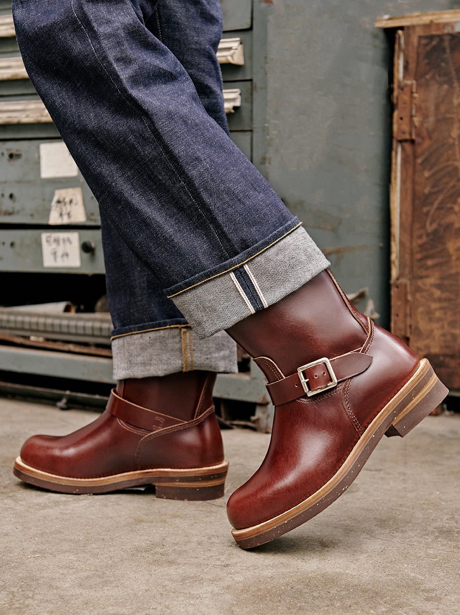 Men's Engineer Boots - Black Cowhide