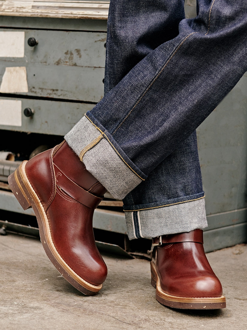 Men's Engineer Boots - Black Cowhide