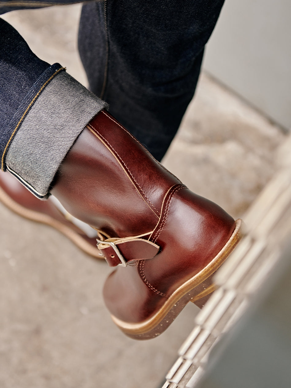 Men's Engineer Boots - Black Cowhide