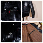 Men's Leather Jacket - Black