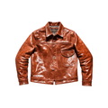 Men's Type I Leather Trucker Jacket - Sunset Yellow