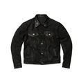 Men's Type III Trucker Jacket, Matte Goatskin - Black