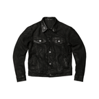 Men's Type III Trucker Jacket, Matte Goatskin - Black