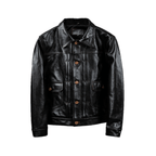 Men's Type II Leather Jacket, Horsehide - Black