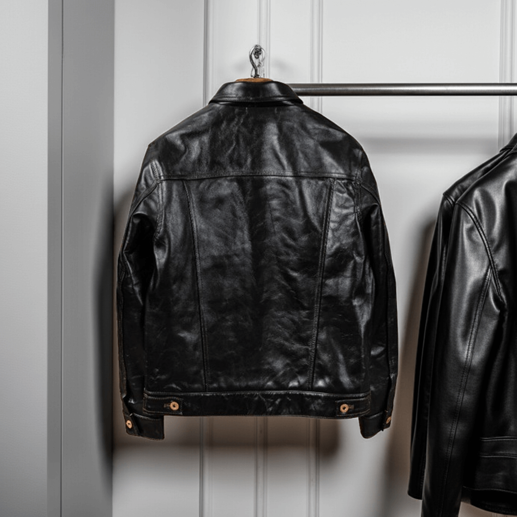 Men's Leather Jacket - Black
