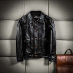Men's Leather Jacket - Black