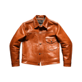Men's Type I Leather Trucker Jacket, Tan Horsehide - Tan