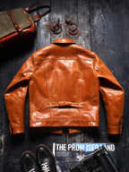 Men's Leather Jacket - Tan