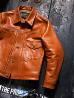 Men's Leather Jacket - Tan