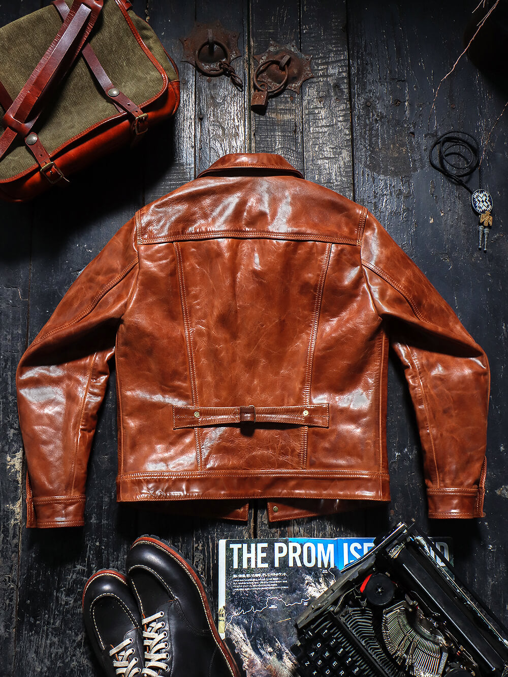 Men's Leather Jacket - Sunset Yellow