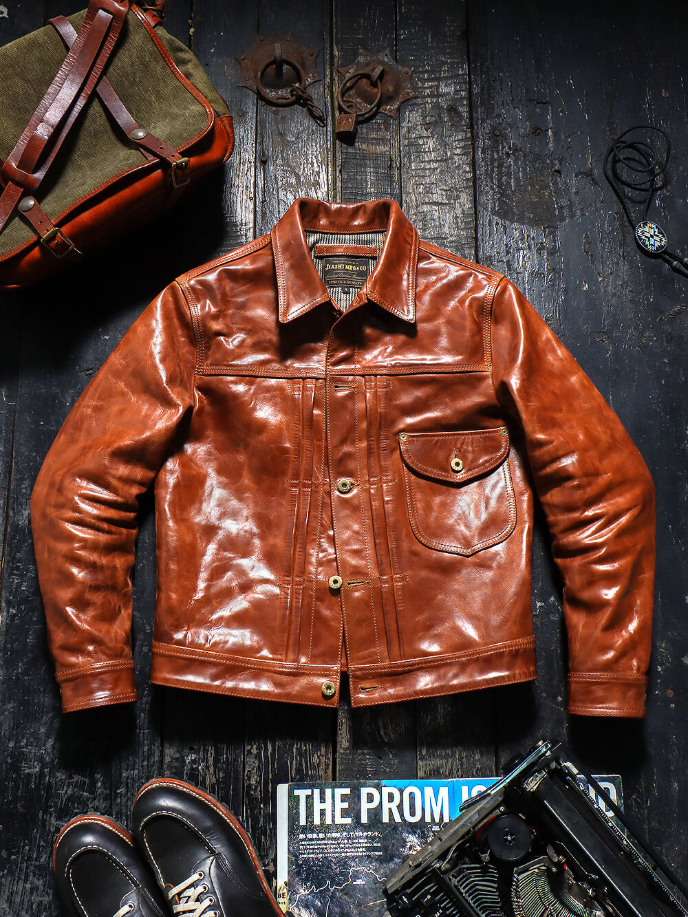Men's Leather Jacket - Sunset Yellow