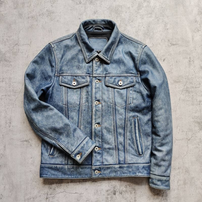 Men's Leather Jacket - M