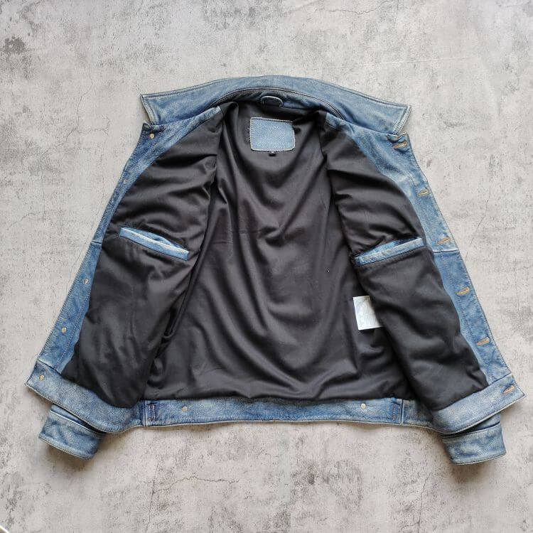 Men's Leather Jacket - 3XL