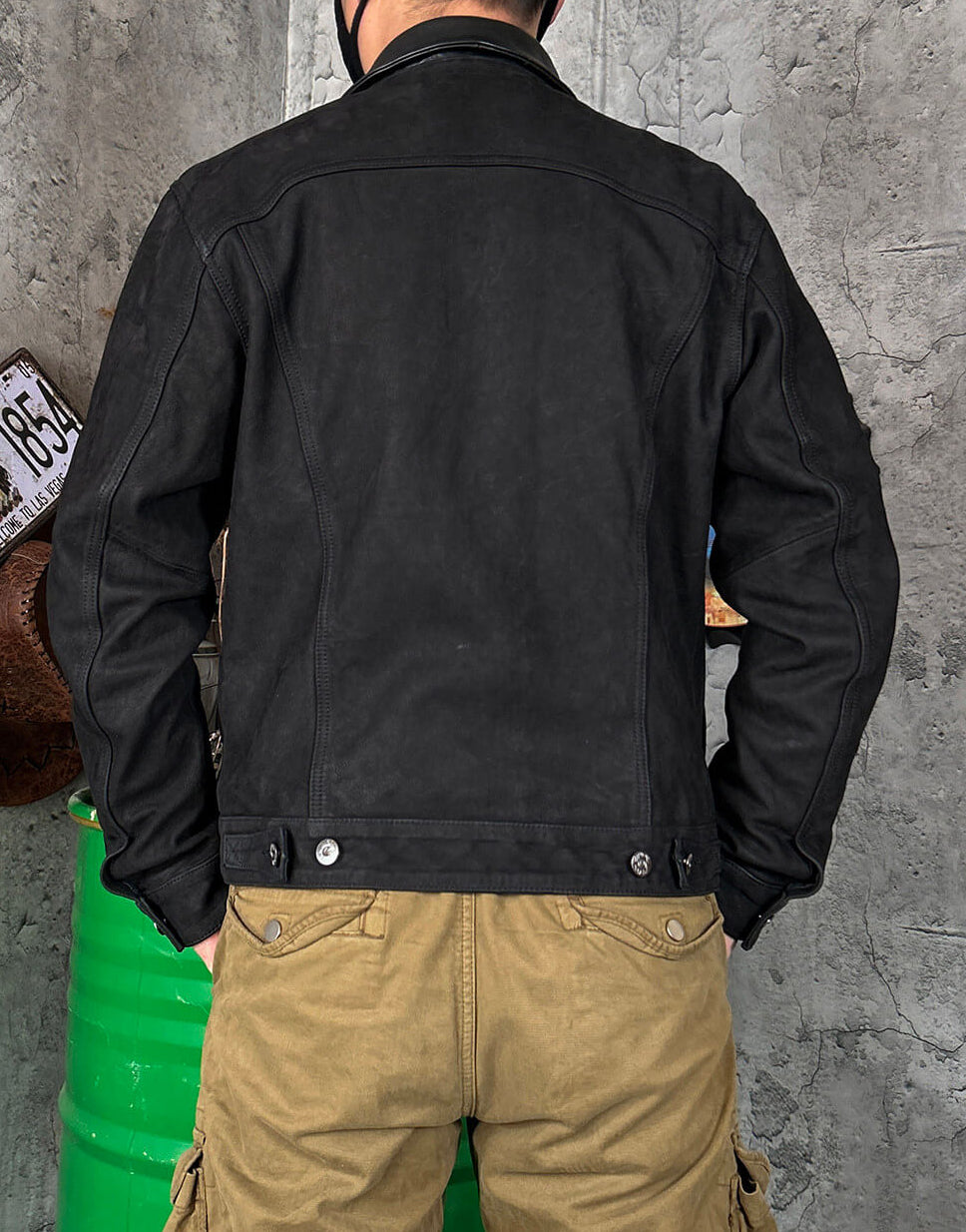 Men's Leather Jacket - Black