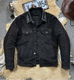 Men's Leather Jacket - Black