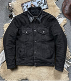 Men's Leather Jacket - Black