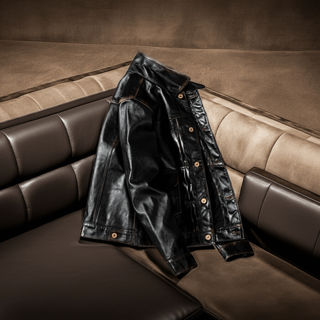 Men's Leather Jacket - Black
