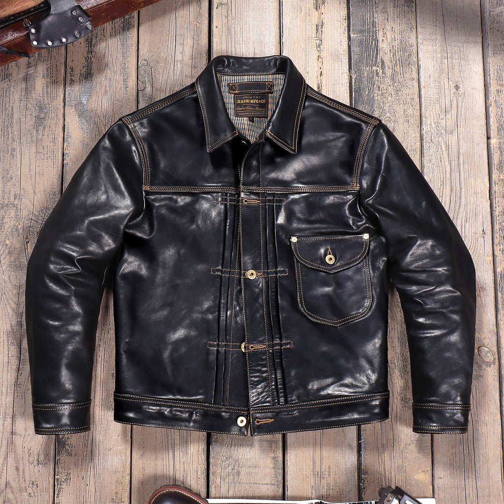 Men's Leather Jacket - Black
