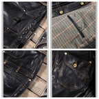Men's Leather Jacket - Black