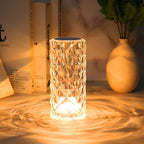 Elegant Crystal LED Lamp - 16 Colors with Remote Control
