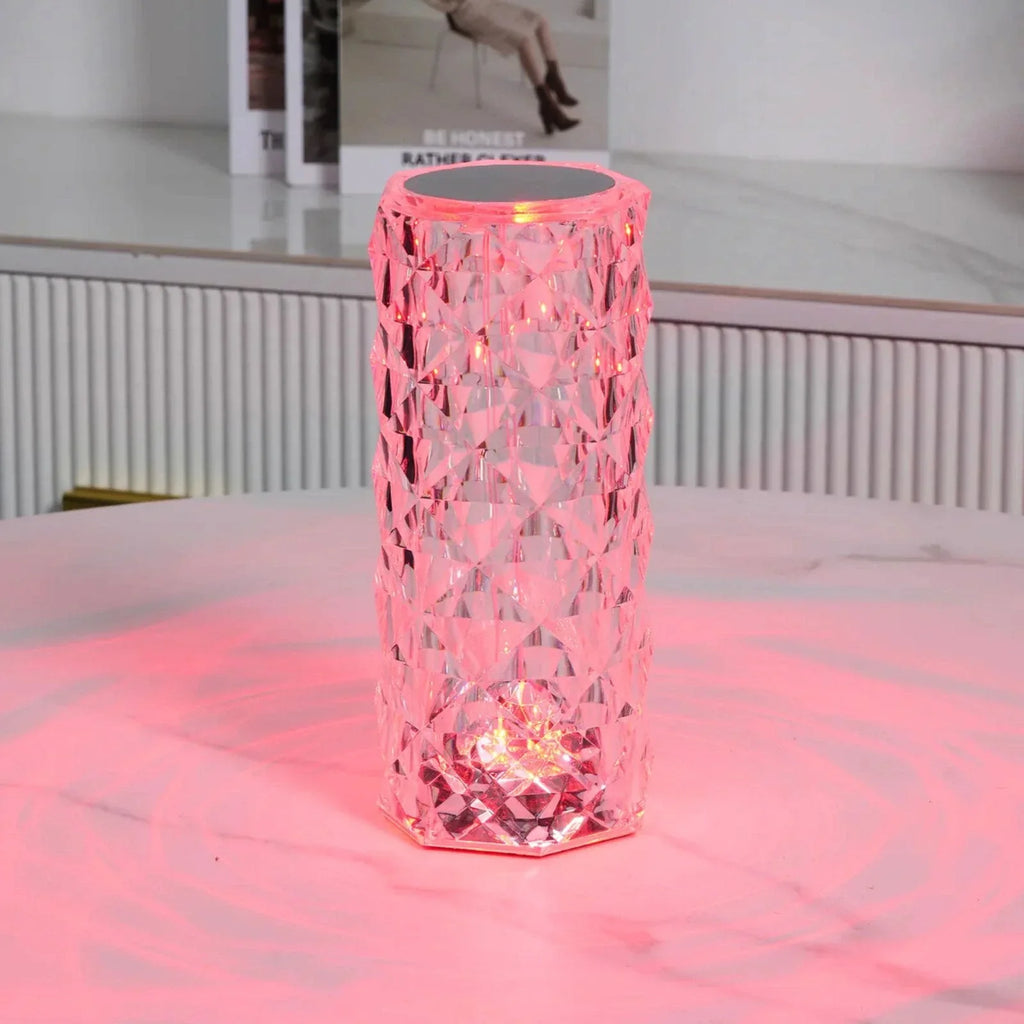 Elegant Crystal LED Lamp - 16 Colors with Remote Control