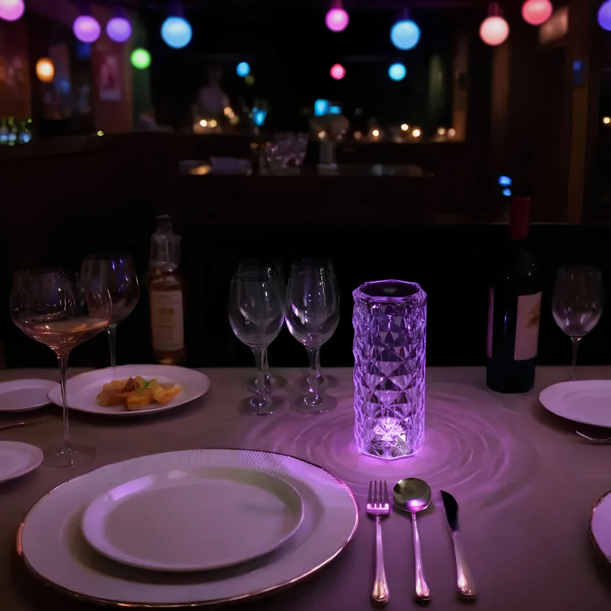Elegant Crystal LED Lamp - 16 Colors with Remote Control