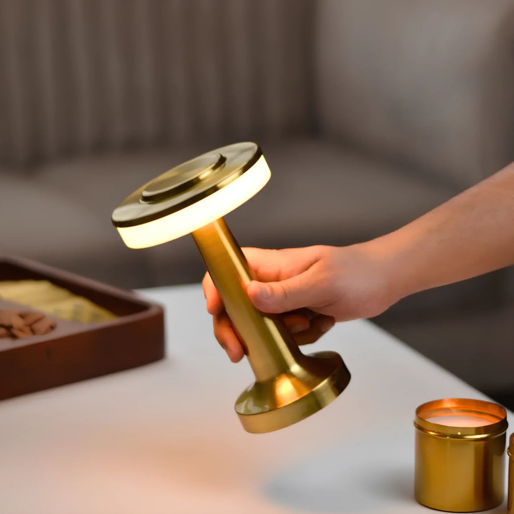 Portable Dimmable Table Lamp - Elegant Retro Design