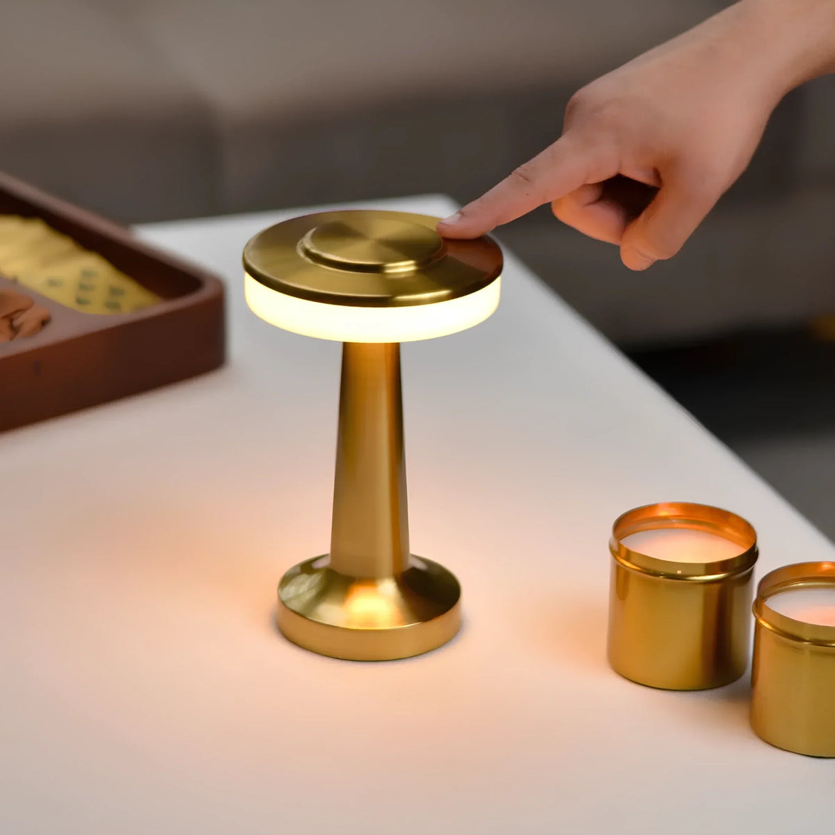 Portable Dimmable Table Lamp - Elegant Retro Design