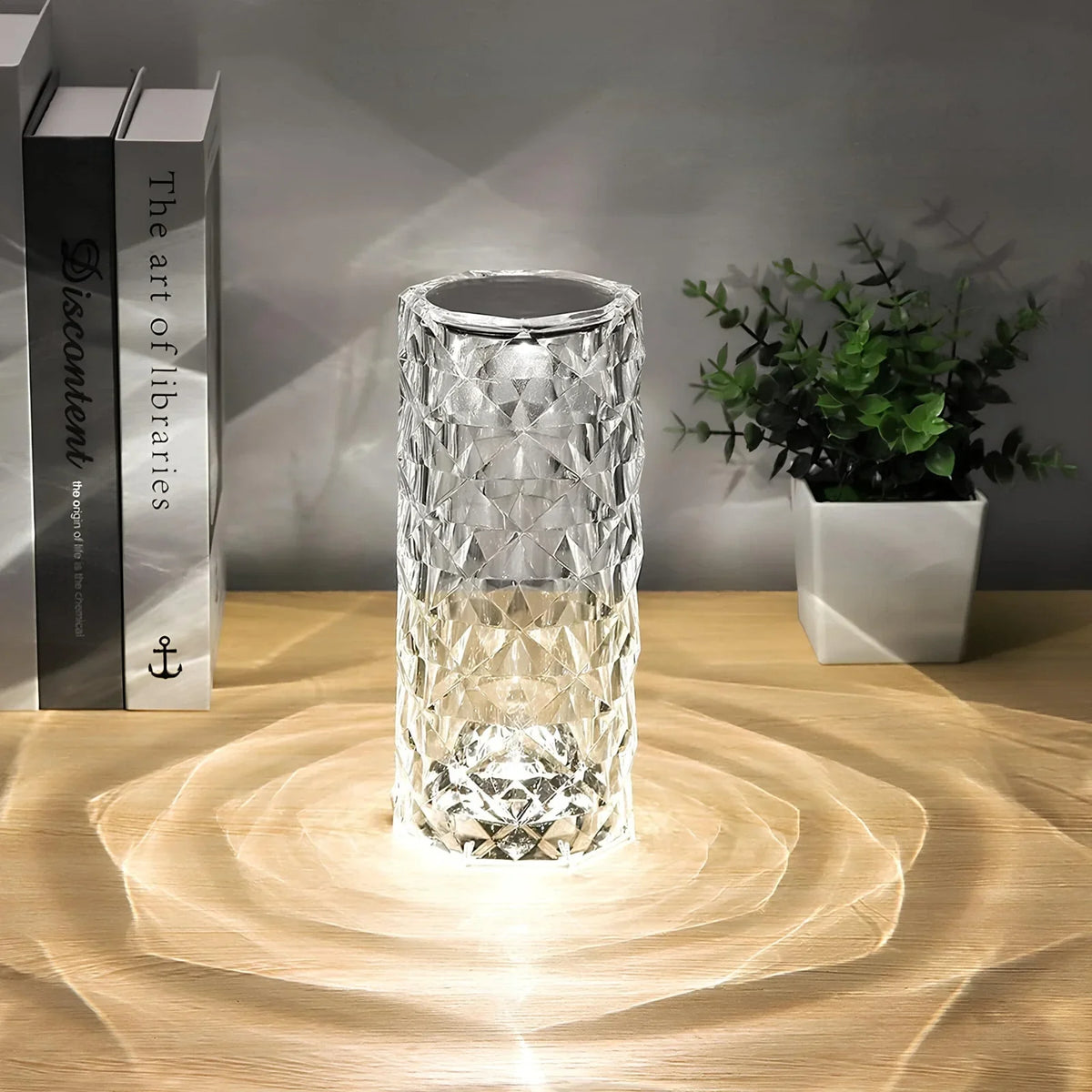 Elegant Crystal LED Lamp - 16 Colors with Remote Control