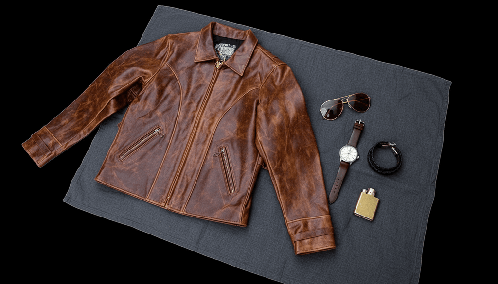 Men's Leather Jacket - Sunset Yellow