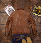 Men's Leather Jacket - Brown Horsehide