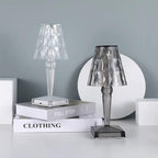 Elegant Crystal Accent Lamp - Dimmable Rechargeable Lighting