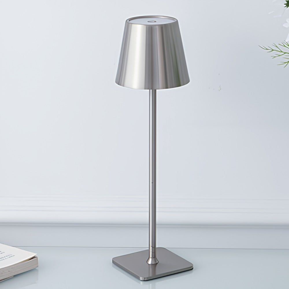 Tall Dimmable Table Lamp - Touch-Control Rechargeable LED