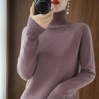 Women's Karolina Classic-cut turtleneck sweater - Light Blue