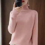 Women's Karolina Classic-cut turtleneck sweater - Light Blue