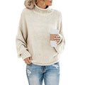 Women's Lidia Loose turtleneck sweater - Beige