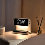 3-in-1 Bedside Alarm Clock with Qi Wireless Charging & Night Light - Default Title
