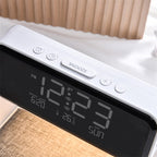3-in-1 Bedside Alarm Clock with Qi Wireless Charging & Night Light