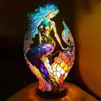 Animal Glass Table Lamp - Stained Glass-Style Mosaic LED
