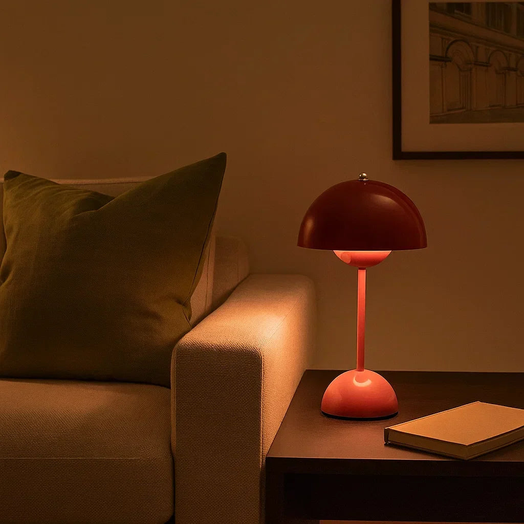 Modern Touch Table Lamp - USB Powered & Adjustable Brightness - Yellow