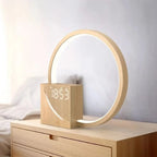 Bedside Table Lamp with Alarm Clock, USB Charging & LED Night Light