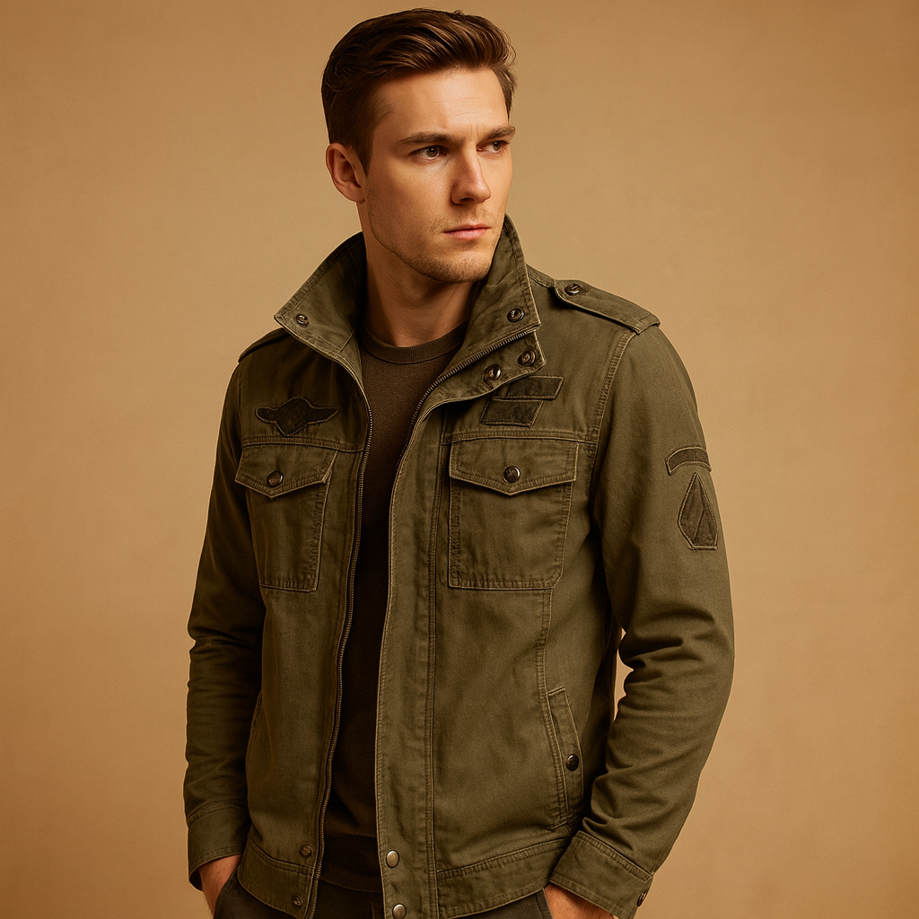 Stylish Long-Sleeve Biker Jacket