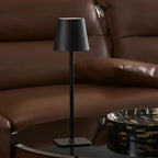 Tall Dimmable Table Lamp - Touch-Control Rechargeable LED - Silver