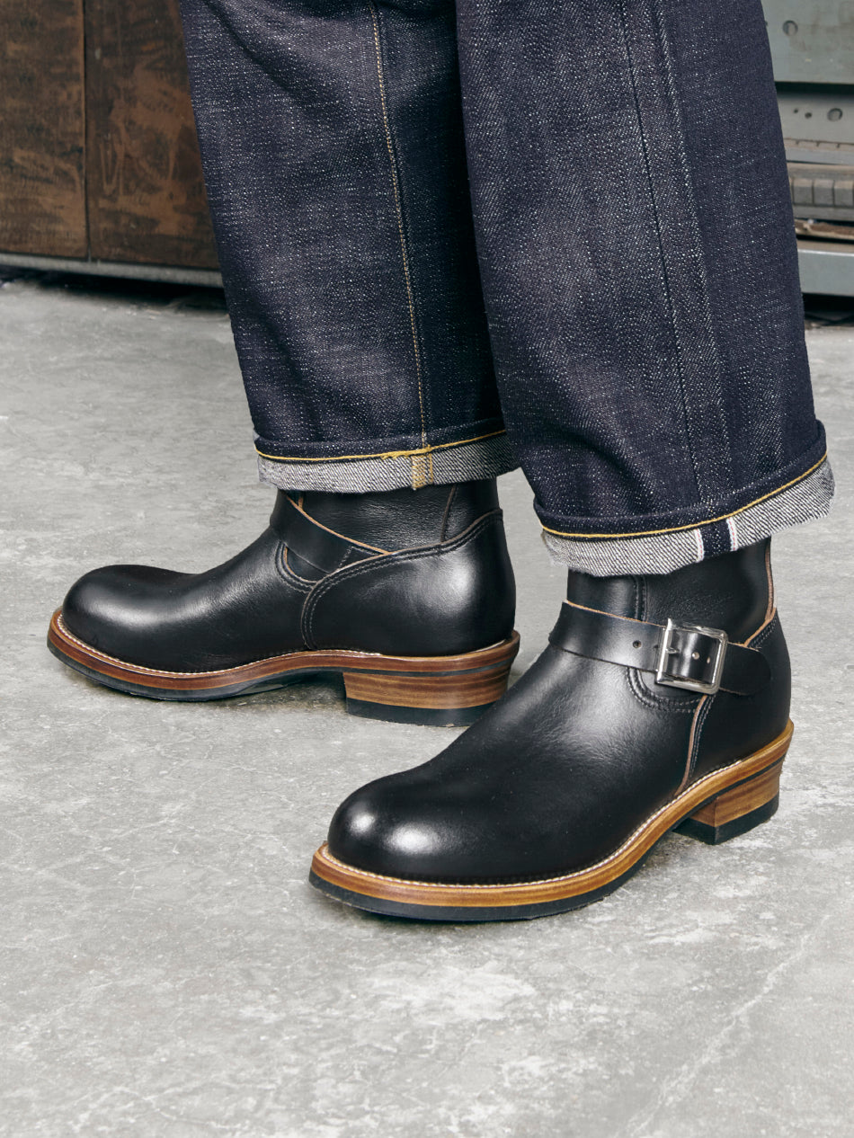 Men's Engineer Boots - Black Teacore Cowhide